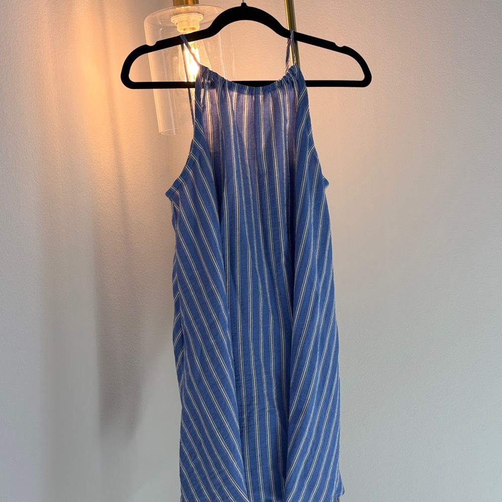H&M Blue and White Striped Dress